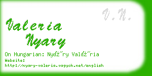 valeria nyary business card